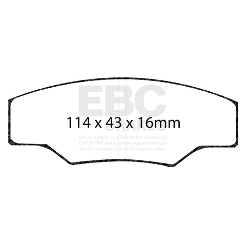 EBC Racing RP-X Track and Race Brake Pads (DP8003RPX) Image 3