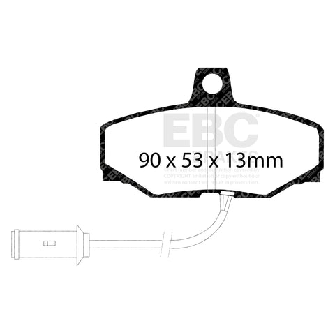 EBC Redstuff 3000 Series Sport Brake Pad Set (DP3757C) Image 4