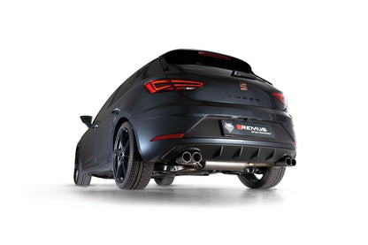 Sport Exhaust for VW Golf 7 Faclift AU Front Section + Sport Silencer | 4x 100mm Titanium Brushed Tips