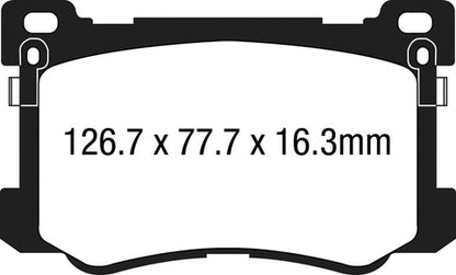 EBC Redstuff 3000 Series Sport Brake Pad Set (DP33048C) Image 4