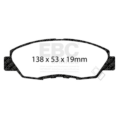 EBC Ultimax OE Replacement Brake Pad Set (DP812) Image 2
