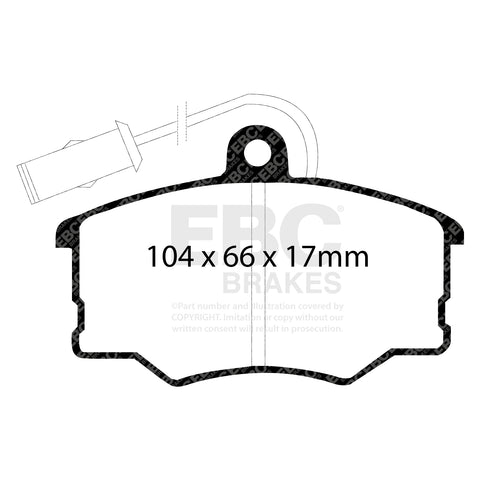 EBC Ultimax OE Replacement Brake Pad Set (DP616/2) Image 3