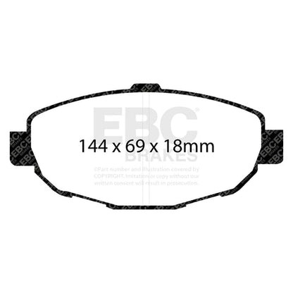 EBC Redstuff 3000 Series Sport Brake Pad Set (DP31007C) Image 2