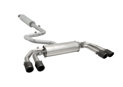 GPF-Back Exhaust System for CUPRA Leon SP KL E-Hybrid Racing Non-Resonated | 4x 102mm Black Chrome Rolled Edge Tips
