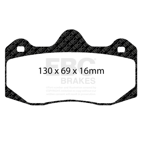 EBC Yellowstuff 4000 Series Street and Track Brake Pad Set (DP4049R) Image 2