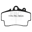 EBC Racing RP-1 Track and Race Brake Pads (DP81207RP1) Image 1