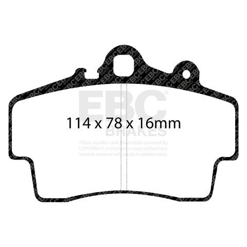 EBC Redstuff 3000 Series Sport Brake Pad Set (DP31207C) Image 1