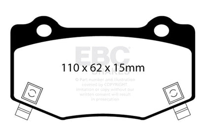 EBC Racing RP-X Track and Race Brake Pads (DP83023RPX) Image 1