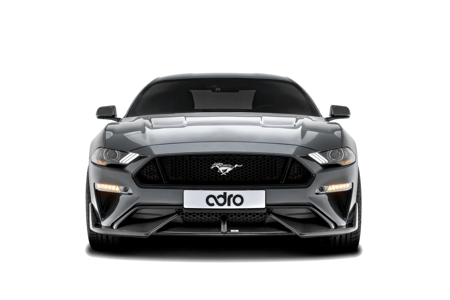 Ford Mustang Carbon Fibre Front Splitter by Adro (2018+) - | Front Lips & Splitters | FD Racing