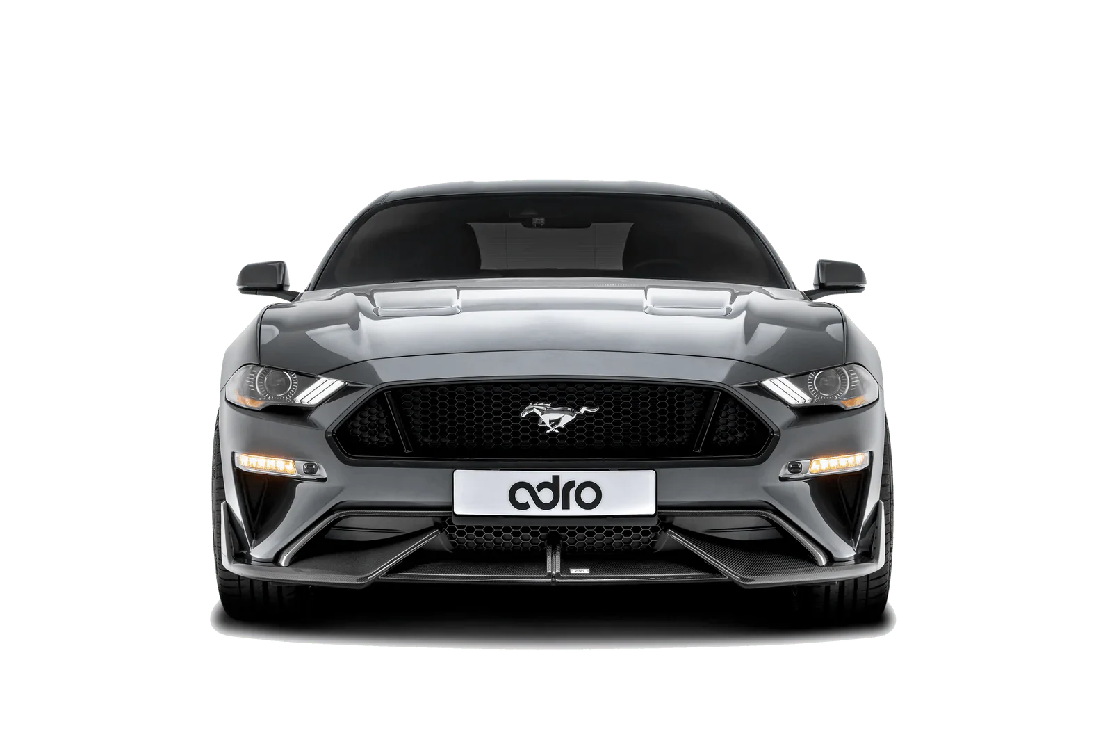 Ford Mustang Carbon Fibre Front Splitter by Adro (2018+) - | Front Lips & Splitters | FD Racing
