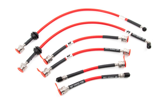 HoseTechnik Braided Brake Lines for Alfa Romeo MiTo 170hp MultiAir Quadrifoglio Verde Cloverleaf (ALF-6-144)
