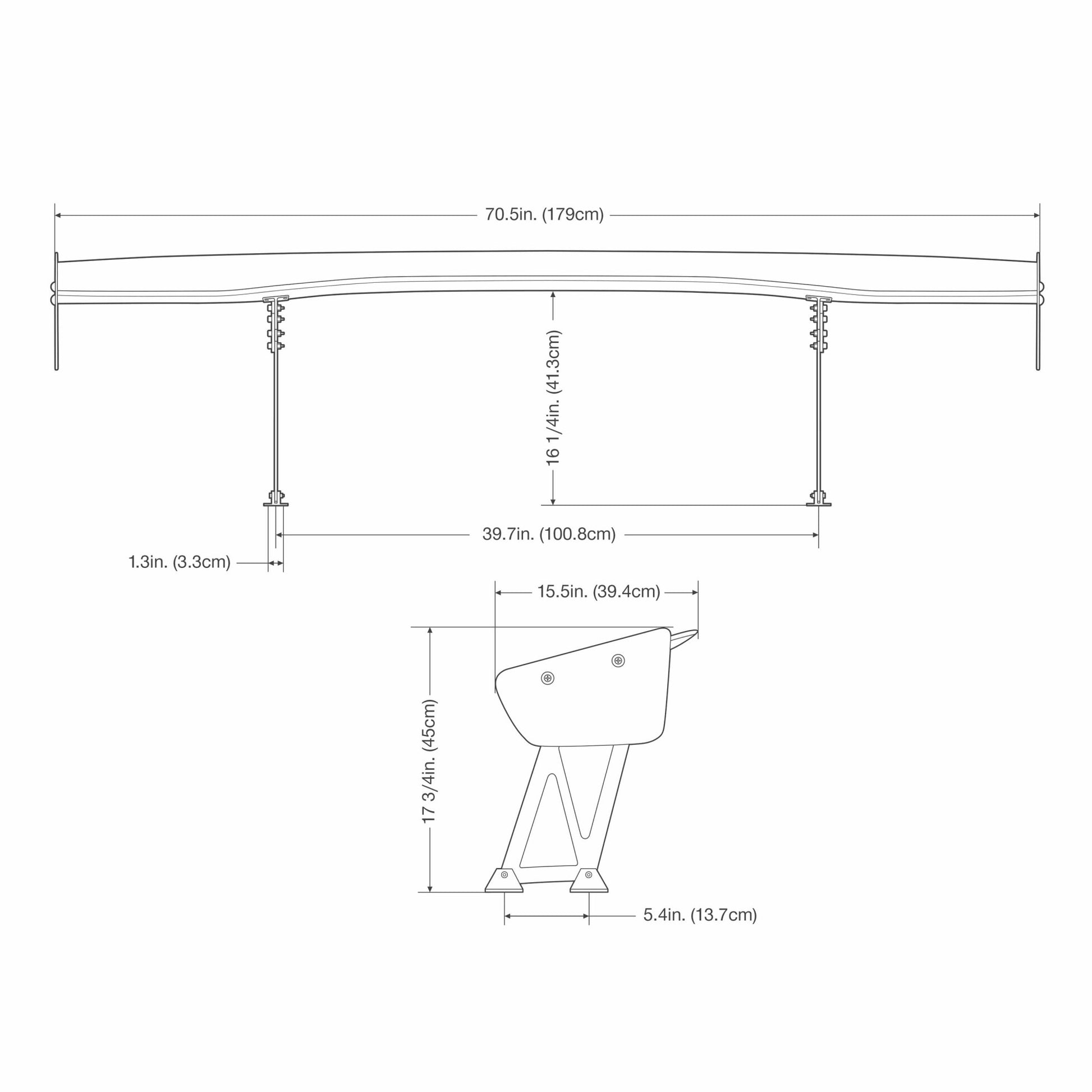 Universal Carbon Fibre GT Wing - 70.5" (180cm) wide - FD Racing