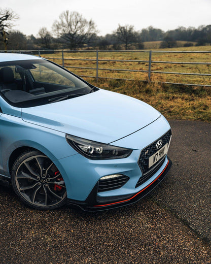 ZAERO EVO-1 Gloss Black Front Splitter for Hyundai i30 N Pre-Facelift