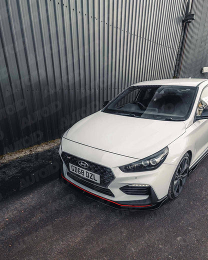 ZAERO EVO-1 Gloss Black Front Splitter for Hyundai i30 N Pre-Facelift