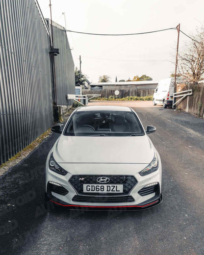 ZAERO EVO-1 Gloss Black Front Splitter for Hyundai i30 N Pre-Facelift