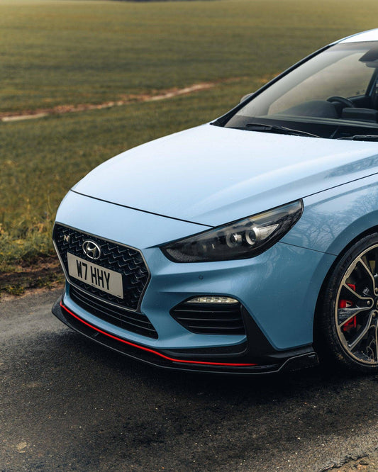 ZAERO EVO-1 Gloss Black Front Splitter for Hyundai i30 N Pre-Facelift