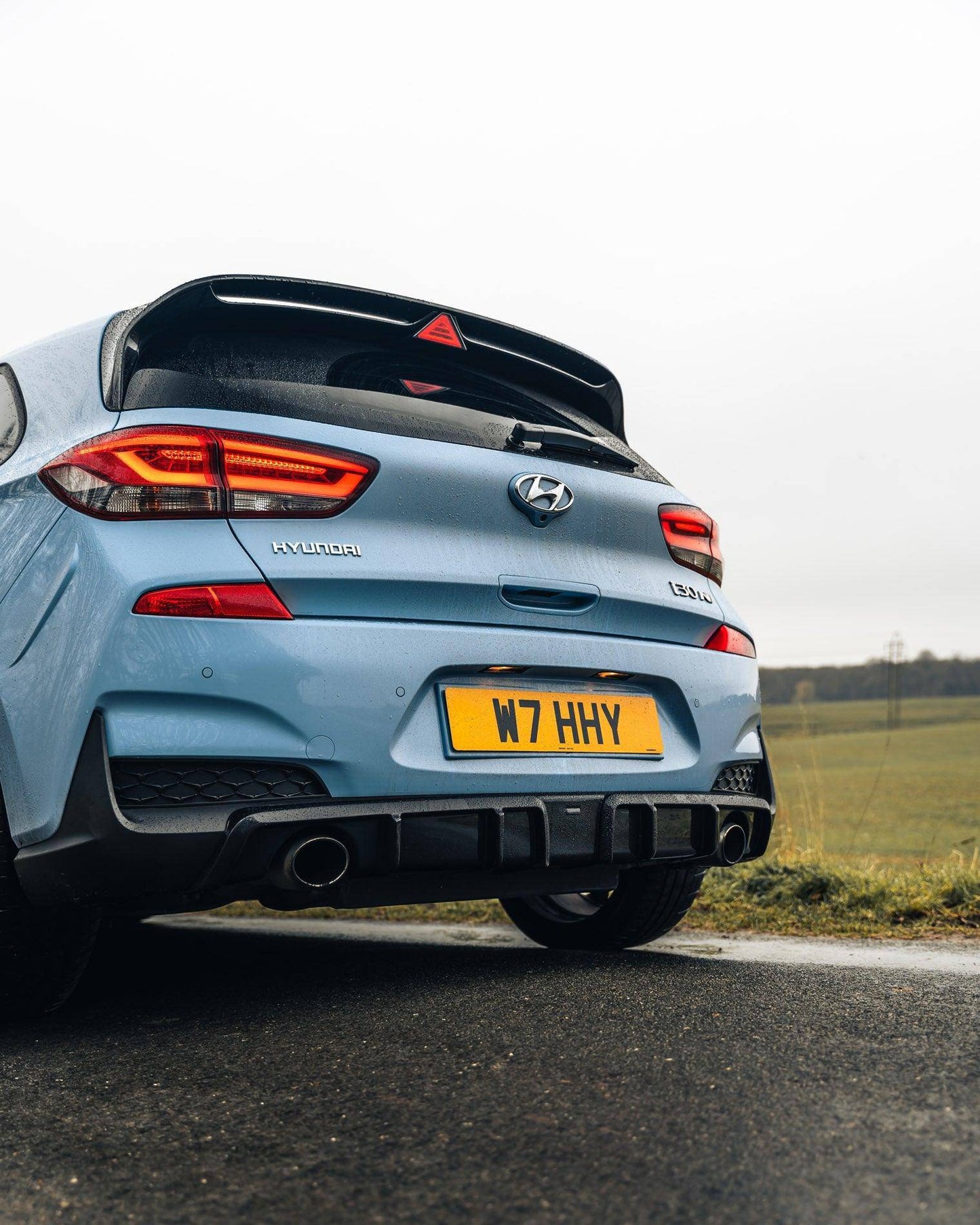 Hyundai i30 N Pre-Facelift EVO-1 Gloss Black Rear Diffuser by ZAERO (2018-2020) | Rear Diffuser | FD Racing