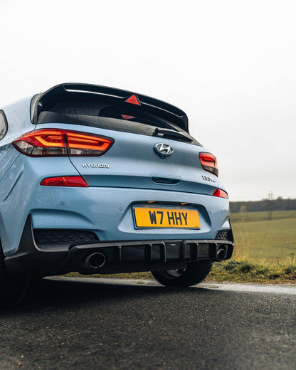 Hyundai i30 N Pre-Facelift EVO-1 Gloss Black Rear Diffuser by ZAERO (2018-2020) | Rear Diffuser | FD Racing