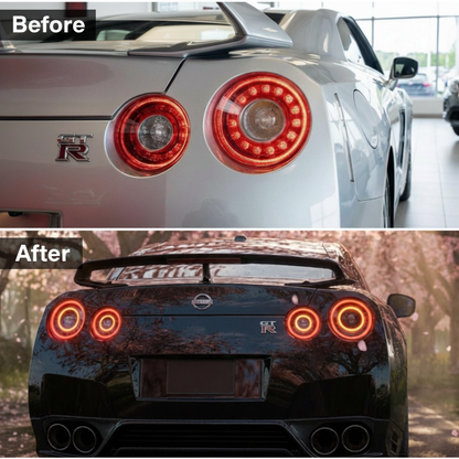 PrismBeam 08-23 Nissan GTR R35 LED Tail Lights Set Smoked