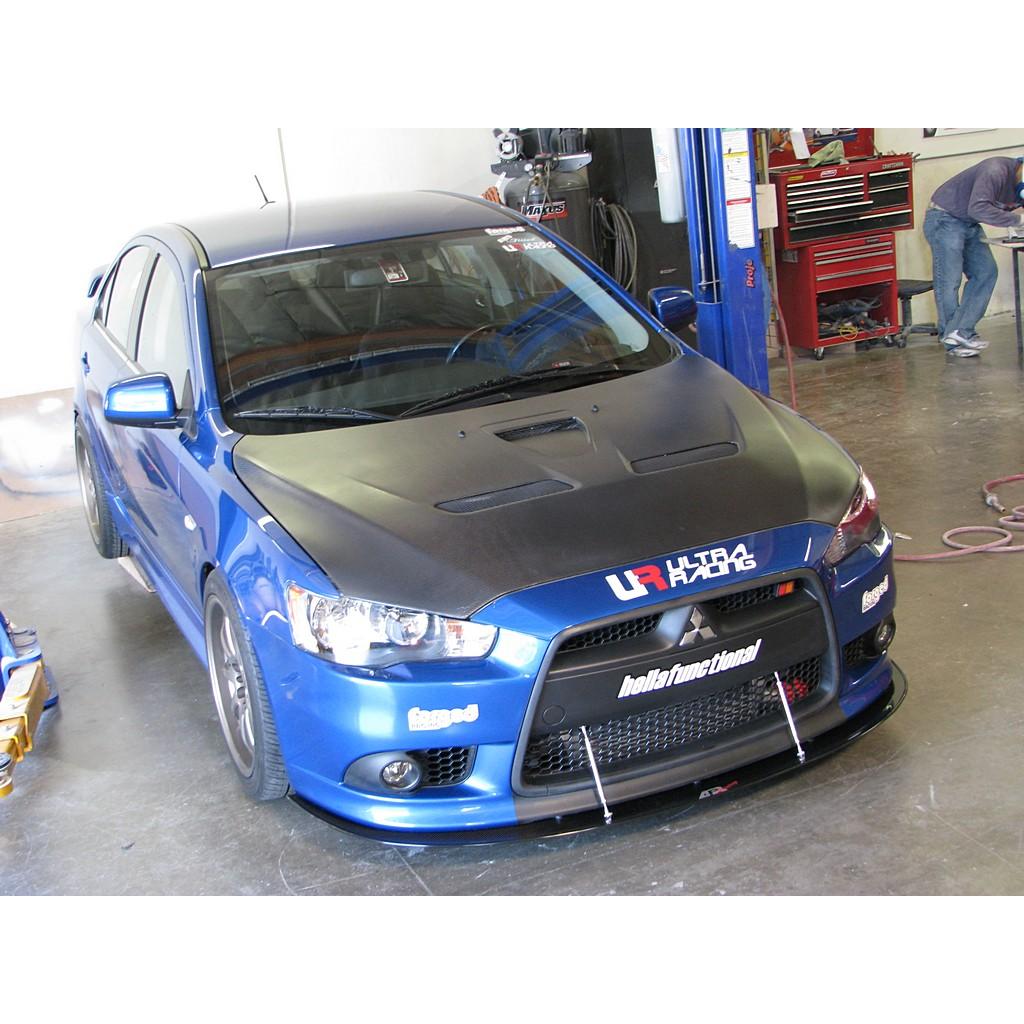 APR Carbon Fibre Front Wind Splitter for Mitsubishi Lancer Ralliart 2009-2016 - image 2