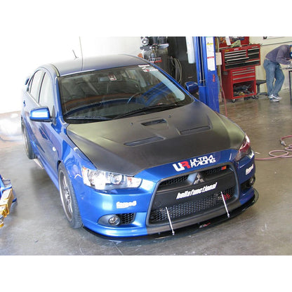 APR Carbon Fibre Front Wind Splitter for Mitsubishi Lancer Ralliart 2009-2016 - image 2