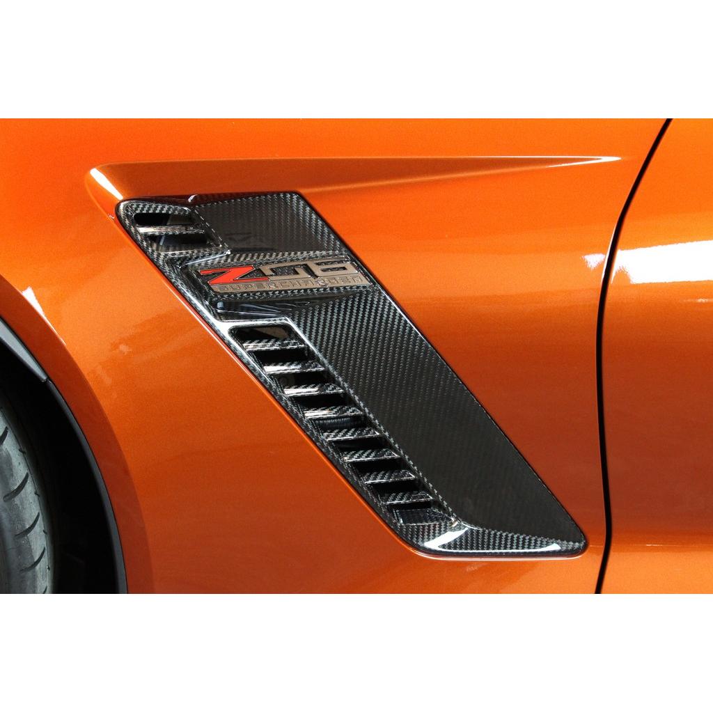 APR Carbon Fibre Front Wing (Fender) Vents for Chevrolet Corvette C7 Z06 2015-2019 - image 3