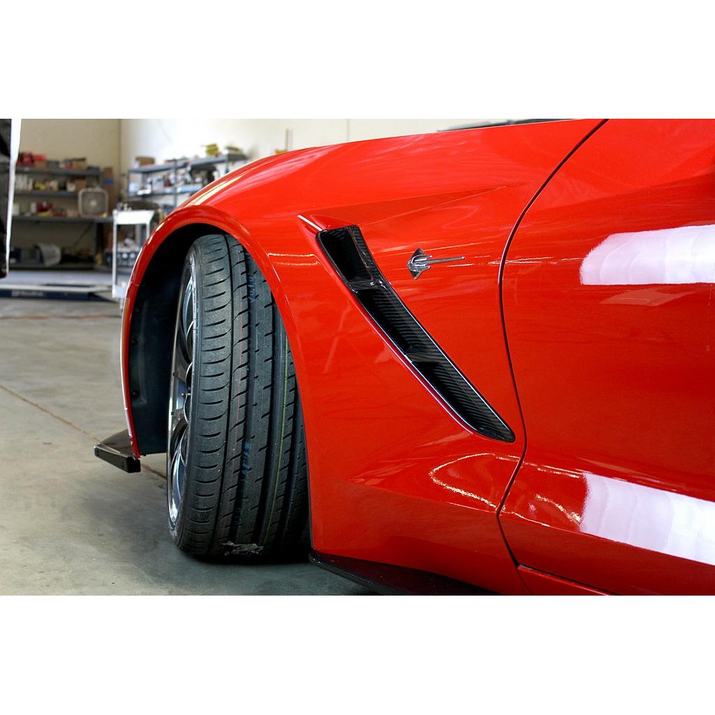 APR Carbon Fibre Front Wing (Fender) Vents for Chevrolet Corvette C7 Stingray 2014-2019 - image 2