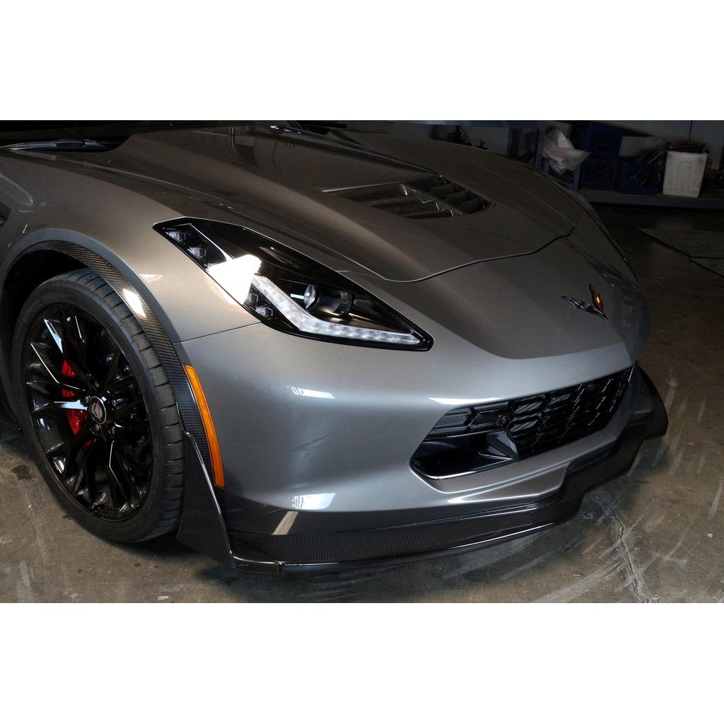 APR Carbon Fibre Front Canards & Bumper Spats for Chevrolet Corvette C7 Z06 2015-2019 - image 5