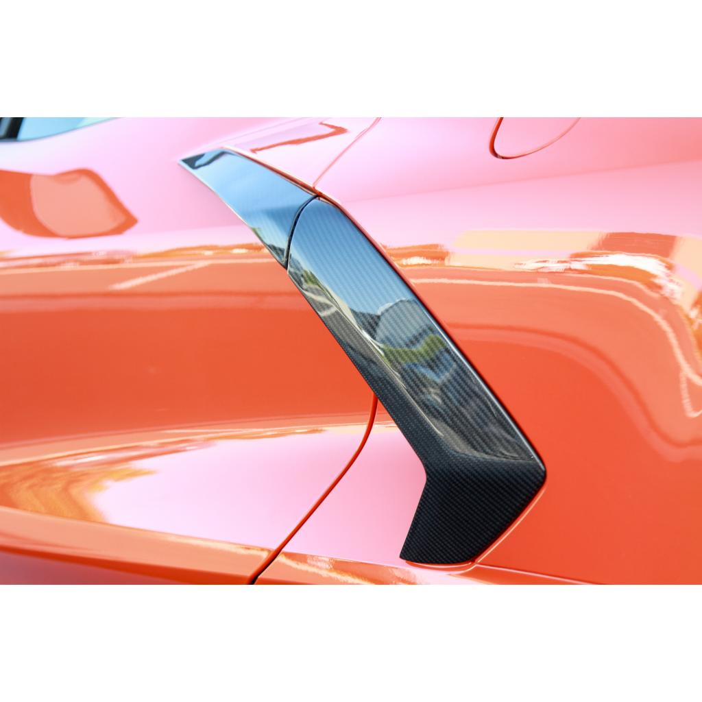 APR Carbon Fibre Door Handle & Quarter Panel Trims for Chevrolet Corvette C8 2020+ - image 2