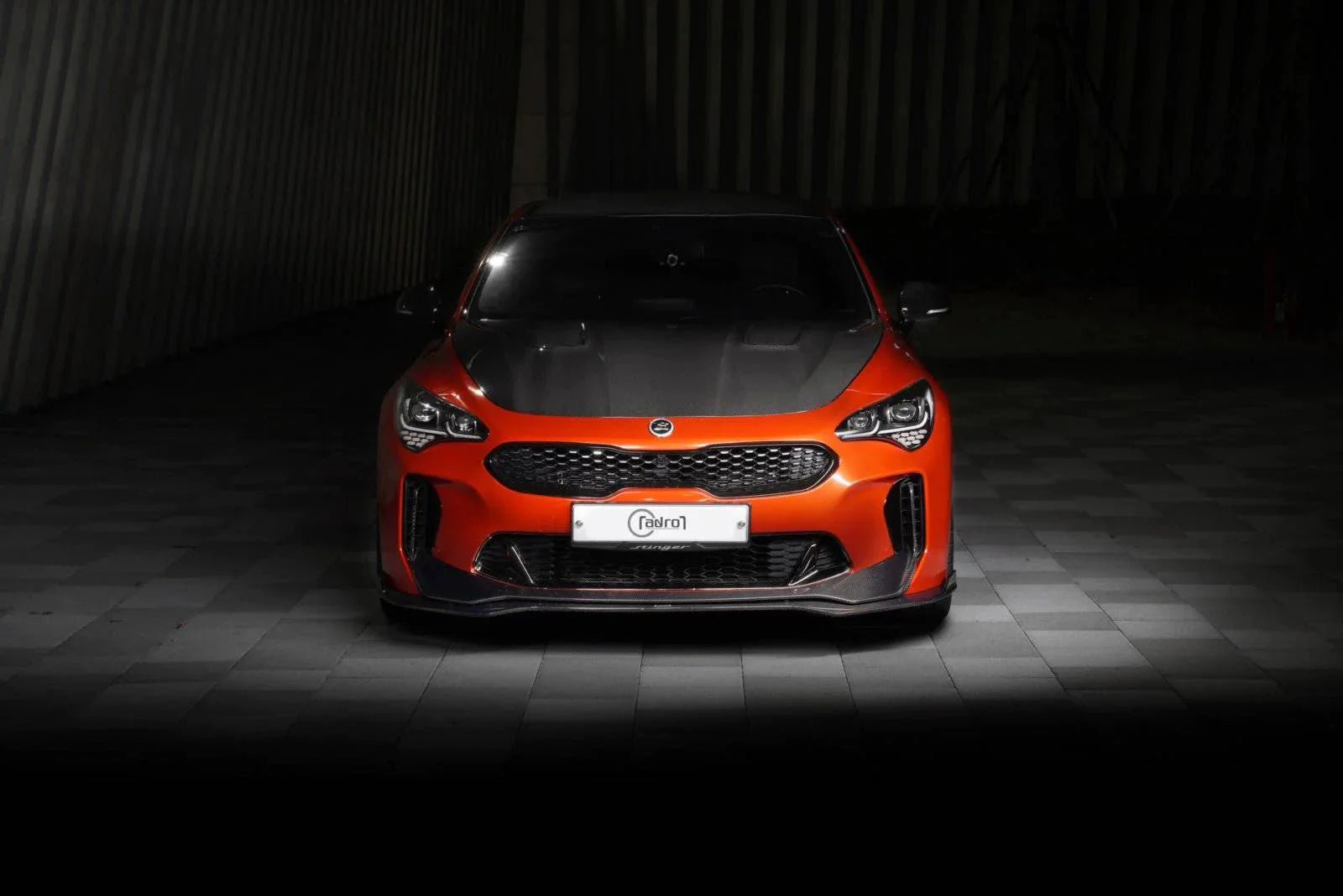 Kia Stinger Carbon Fibre Front Lip V2 by Adro (2018+) - | Front Lips & Splitters | FD Racing