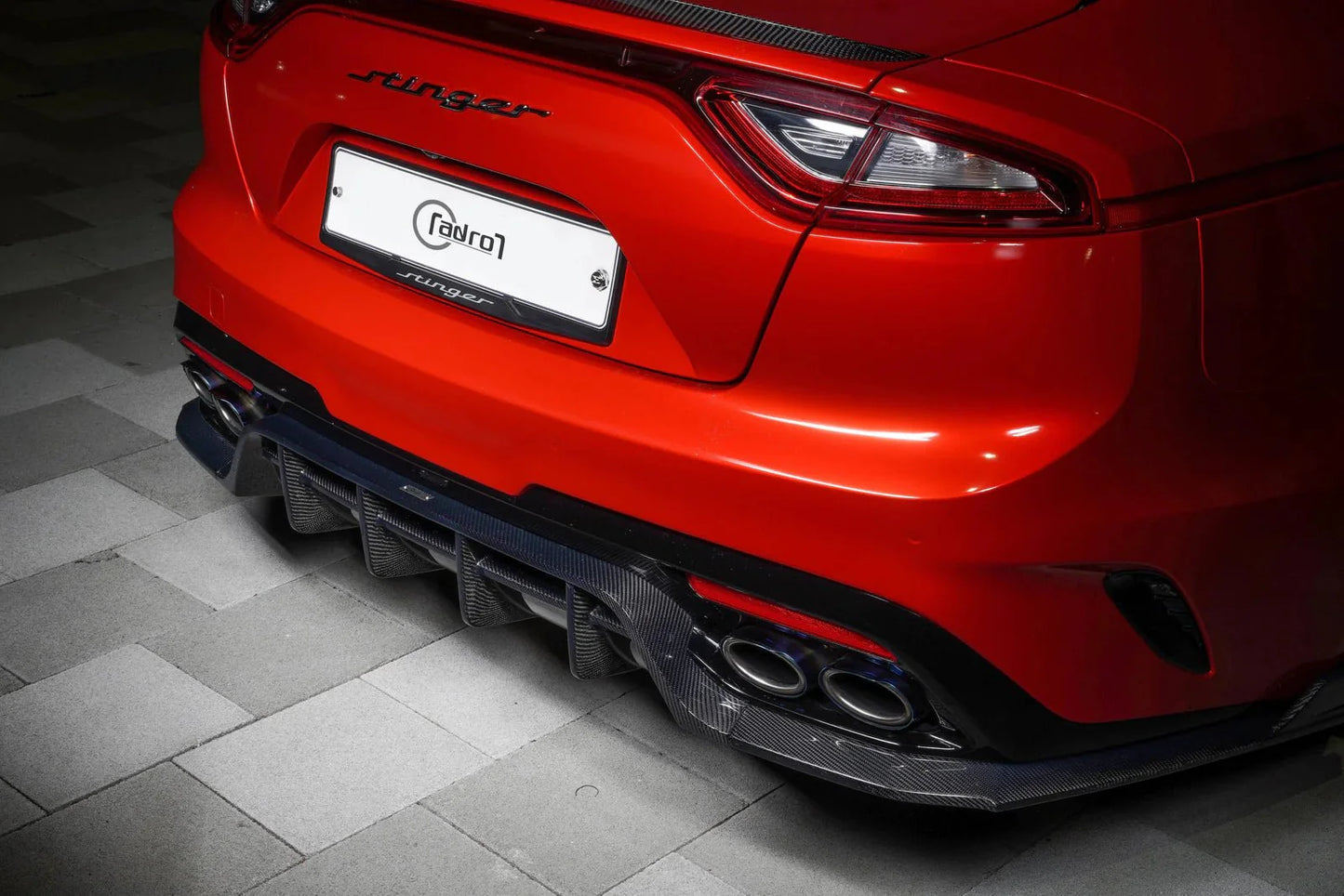 Kia Stinger Carbon Fibre Rear Diffuser V2 by Adro (2018+) - | Rear Diffusers | FD Racing