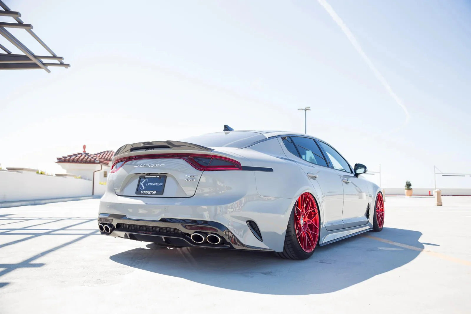 Adro Kia Stinger Carbon Fibre Rear Trunk Lip Spoiler V1 (2018+)