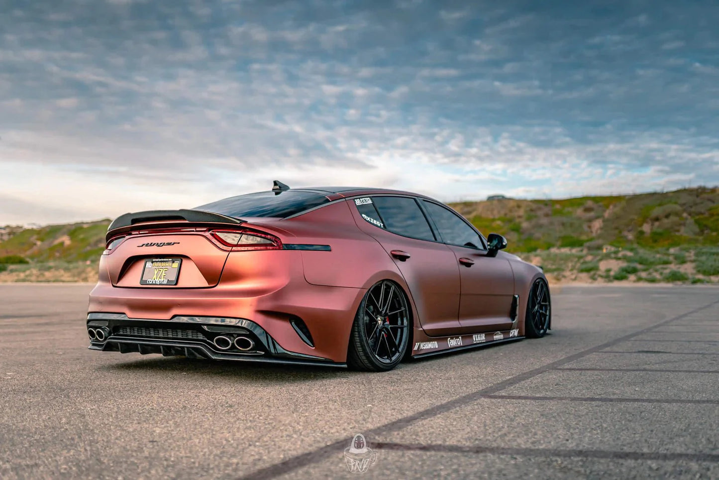 Adro Kia Stinger Carbon Fibre Rear Trunk Lip Spoiler V1 (2018+)