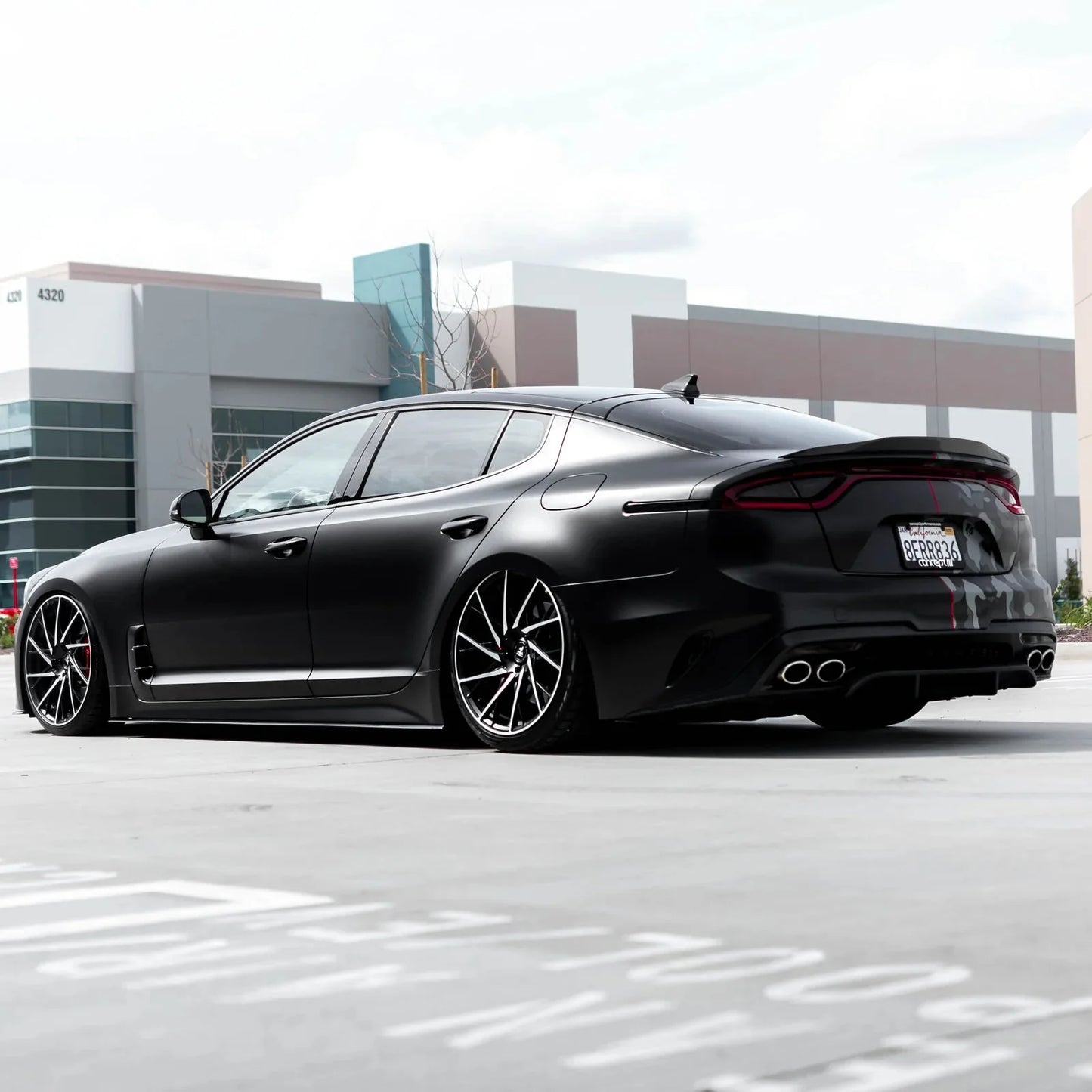 Adro Kia Stinger Carbon Fibre Rear Trunk Lip Spoiler V2 (2018+)