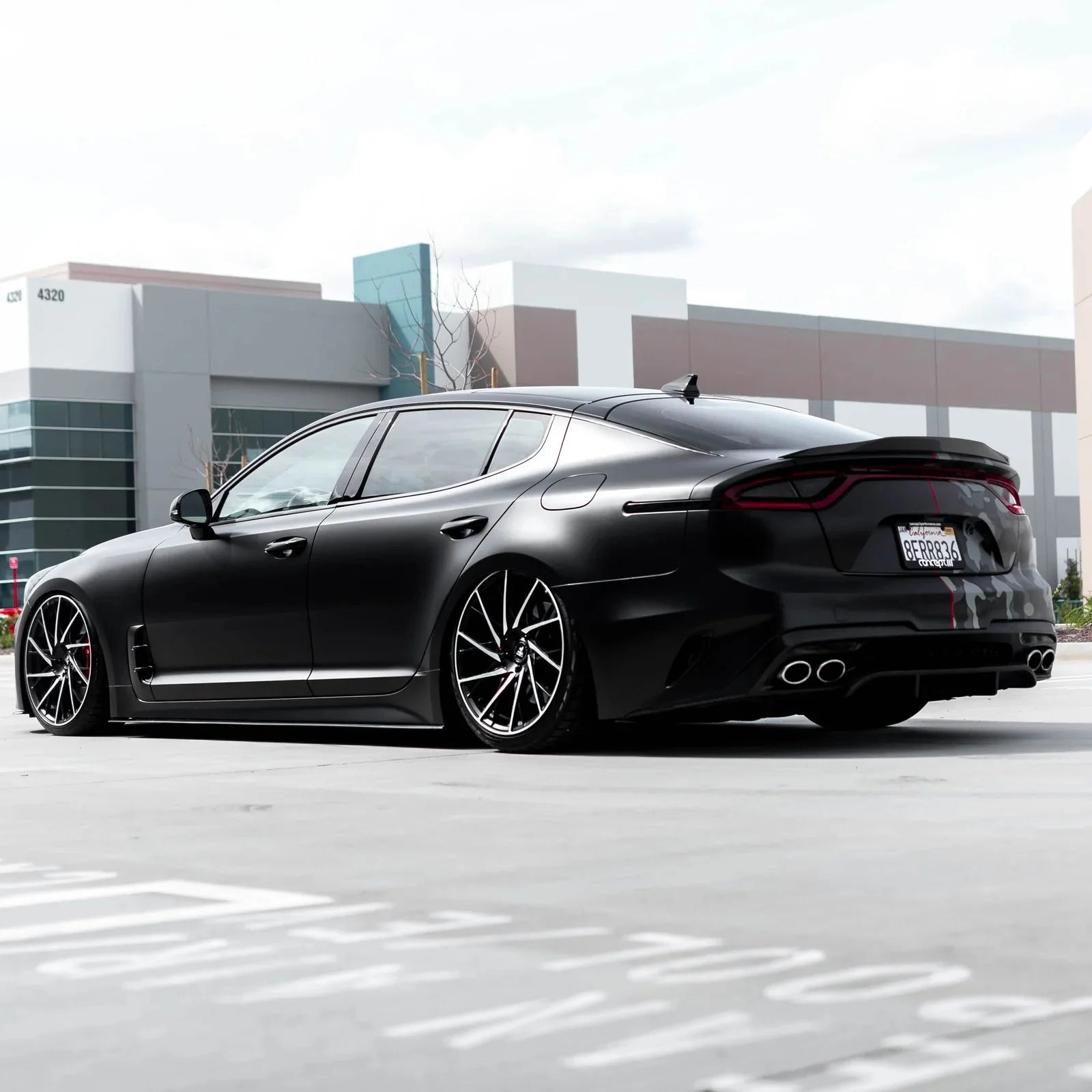 Adro Kia Stinger Carbon Fibre Rear Trunk Lip Spoiler V2 (2018+)