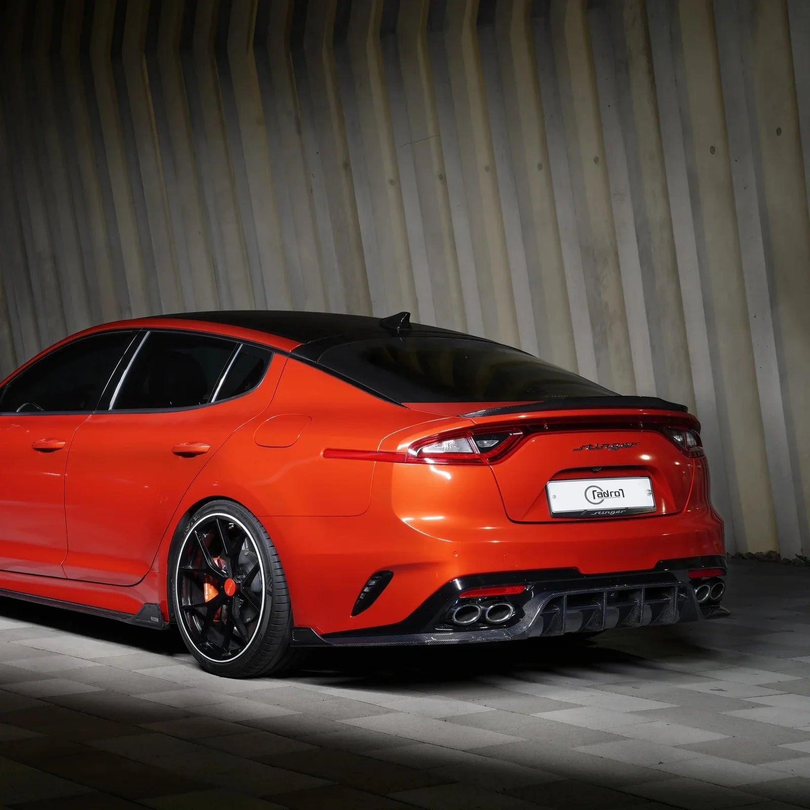 Adro Kia Stinger Carbon Fibre Rear Trunk Lip Spoiler V2 (2018+)