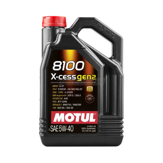 Motul 8100 X-Cess GEN2 5W40 Engine Oil – 4 Litre