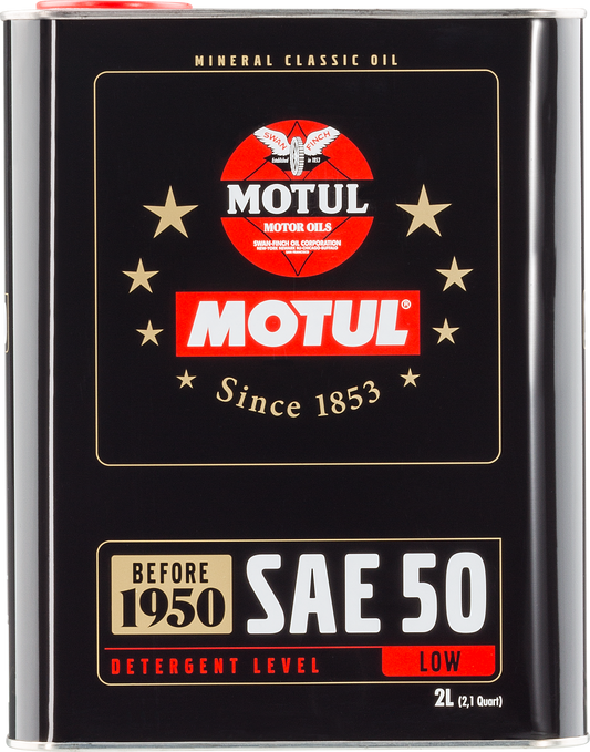Motul Classic SAE 50 Mineral Engine Oil – 2 Litre