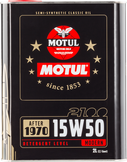 Motul Classic 2100 15W50 Mineral Engine Oil – 2 Litre
