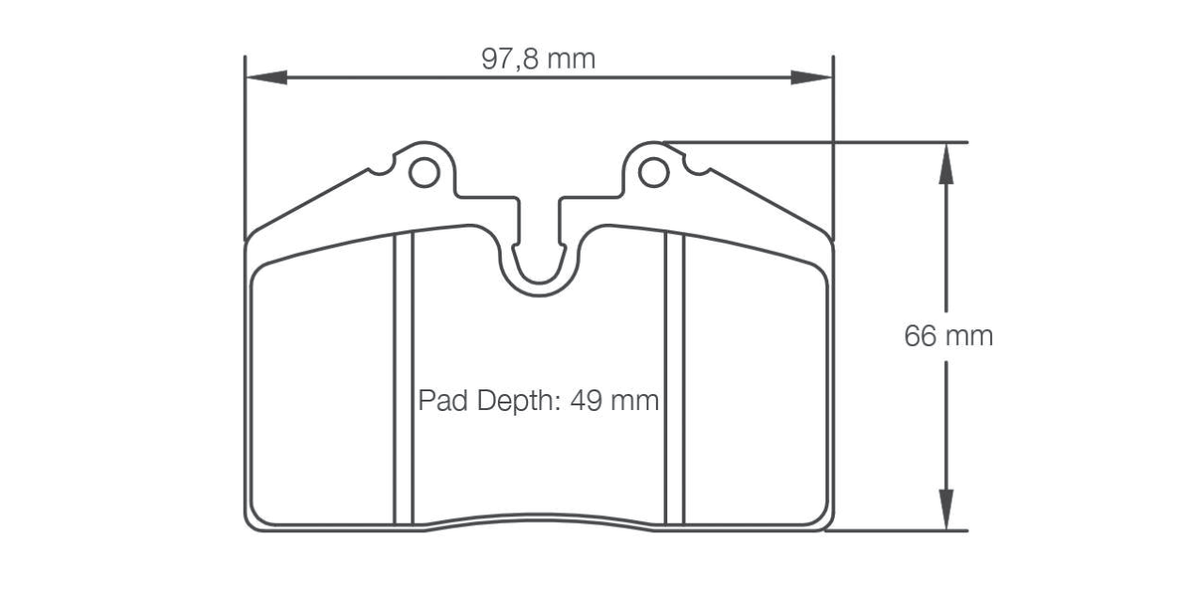 Pagid Racing Brake Pads 1203 - Porsche 930 / 964 / 993 / 928 / 944 / 968, Ferrari 348 / F355 / 550 / 575M