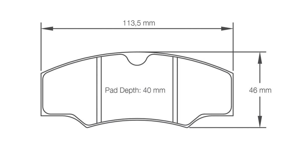 Pagid Racing Brake Pads 1749 - Alcon H Type, AP Racing CP2340 / CP2361 / CP3228 Calipers