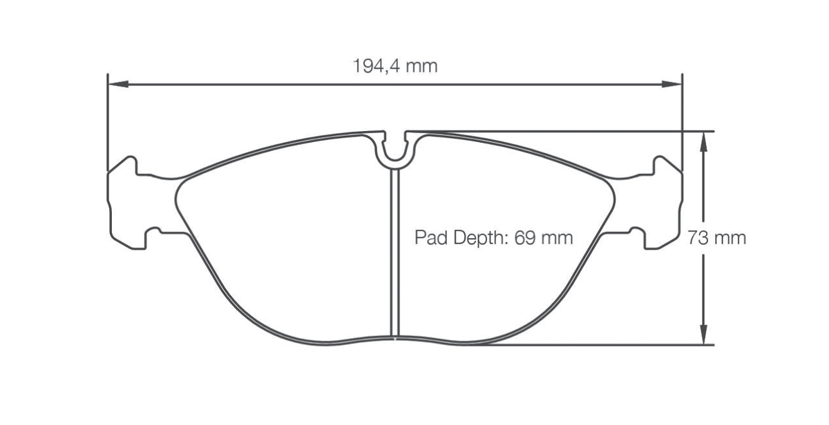 Pagid Racing Brake Pads 2830 - Front - Audi RS4 B5, TT 3.2, VW Golf R32 Mk4, BMW Z8, SLK 32 AMG