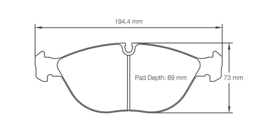 Pagid Racing Brake Pads 2830 - Front - Audi RS4 B5, TT 3.2, VW Golf R32 Mk4, BMW Z8, SLK 32 AMG