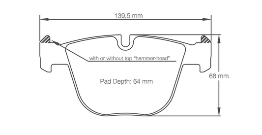 Pagid Racing Brake Pads 8021 - Rear - BMW M3 E90 / E92, 1M Coupe, M5 E60, M6 E63