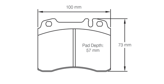 Pagid Racing Brake Pads 1291 - Front - Mercedes W114 / W116 S-Class / W123