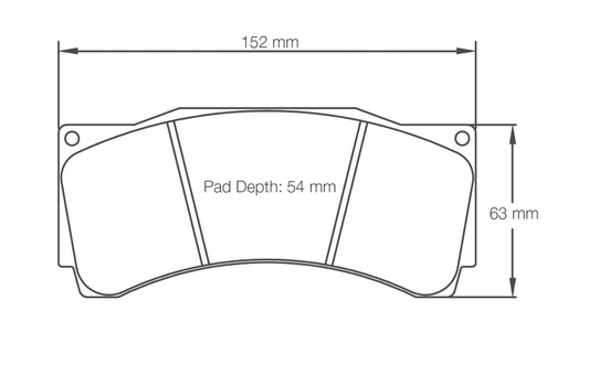 Pagid Racing Brake Pads 1539 - Alcon CAR89 / TA6, AP Racing CP3558, TCR / GT4 Front (Race Cars)