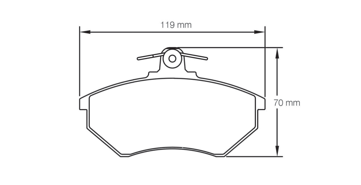 Pagid Racing Brake Pads 1744 - 119 x 70mm, 19.5mm Thick