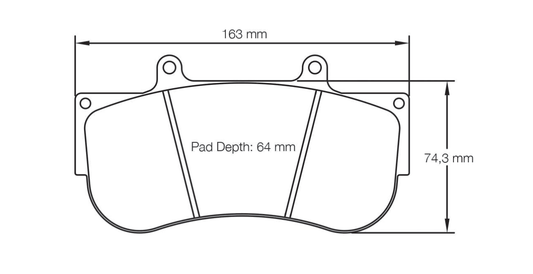 Pagid Racing Brake Pads 2564 - AP Racing CP6269, Mercedes-AMG GT3 / GT4 Front (Race Cars)