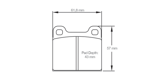 Pagid Racing Brake Pads 4304 - Classic Porsche 356 / 911 / 912 / 914, Alfa, Mercedes, Ferrari, Golf