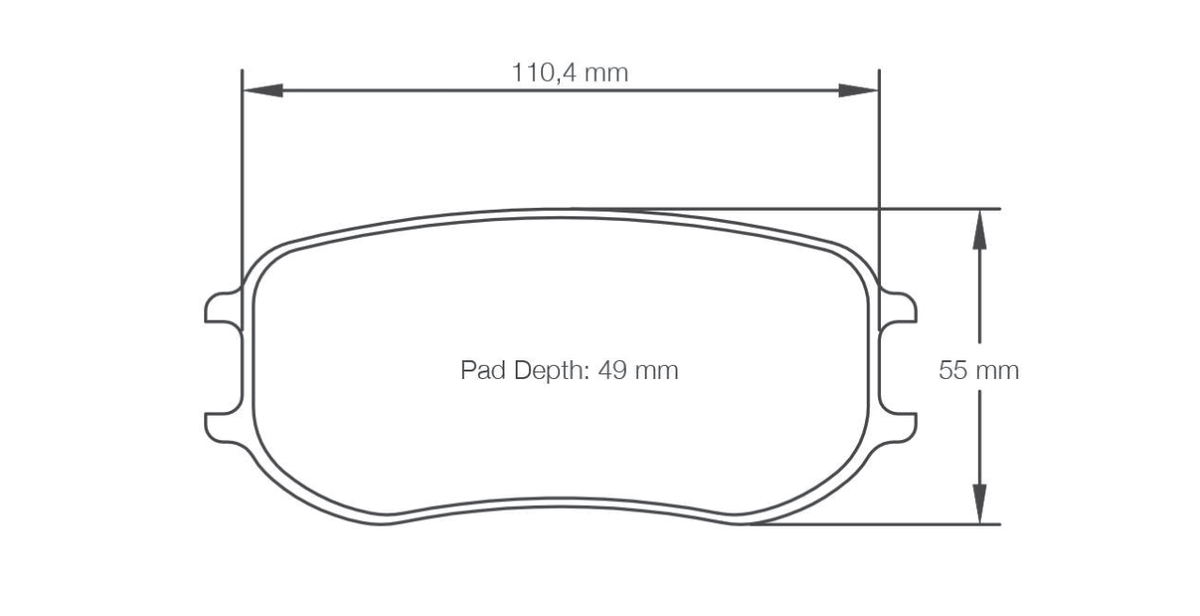 Pagid Racing Brake Pads 4921 - Porsche 991 GT3 Cup, Cayman GT4 Clubsport Rear (PFC 20mm)